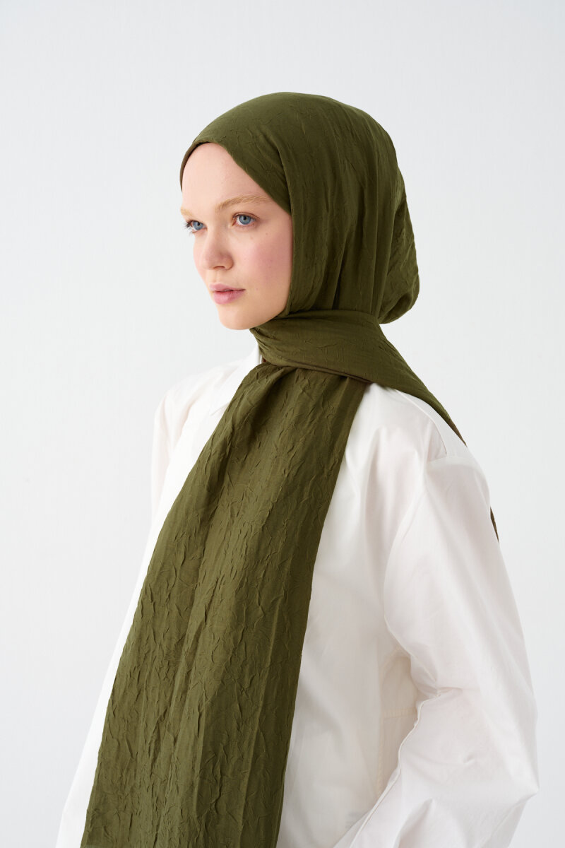Bambu Kraş Şal - Çam Yeşili - 2