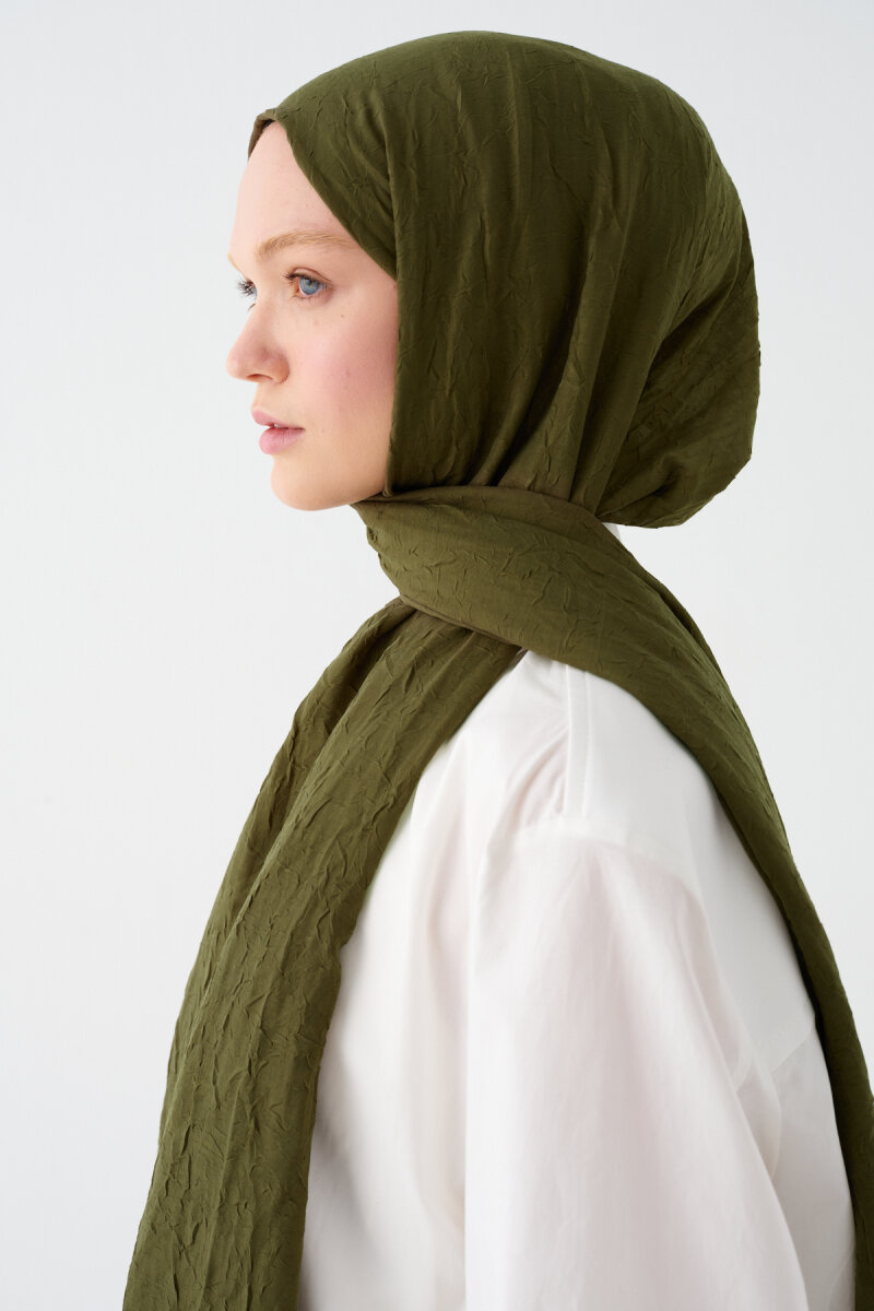 Bambu Kraş Şal - Çam Yeşili - 3