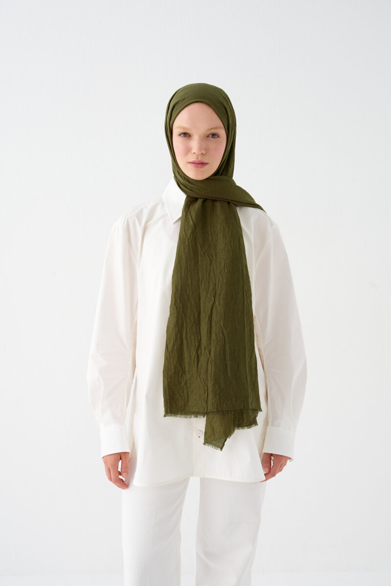Bambu Kraş Şal - Çam Yeşili - 1