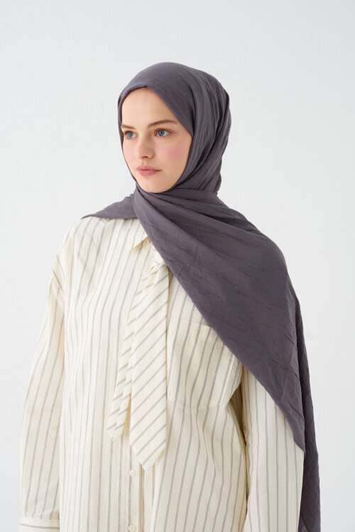 Bambu Kraş Şal - Füme - Camellia Scarfs (1)