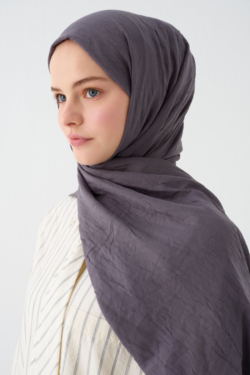 Bambu Kraş Şal - Füme - 4