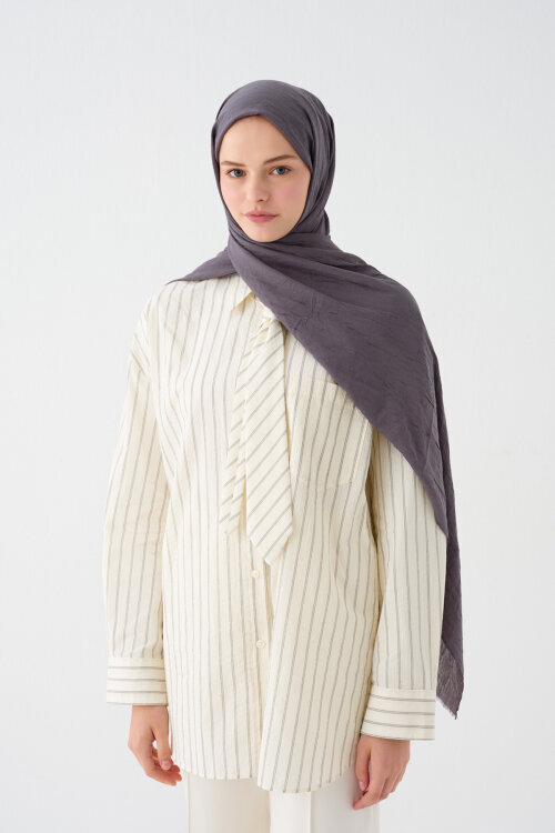 Bambu Kraş Şal - Füme - Camellia Scarfs