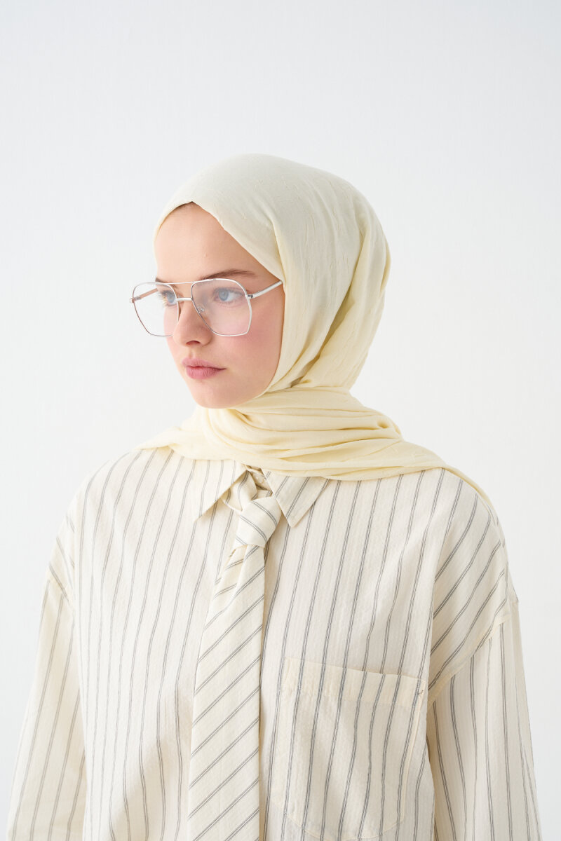 Bambu Kraş Şal - Ekru - 3