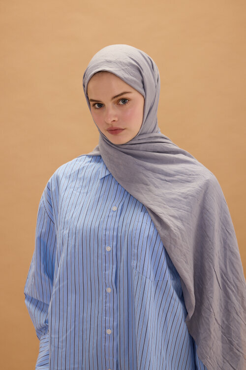 Bambu Kraş Şal - Gümüş - Camellia Scarfs (1)