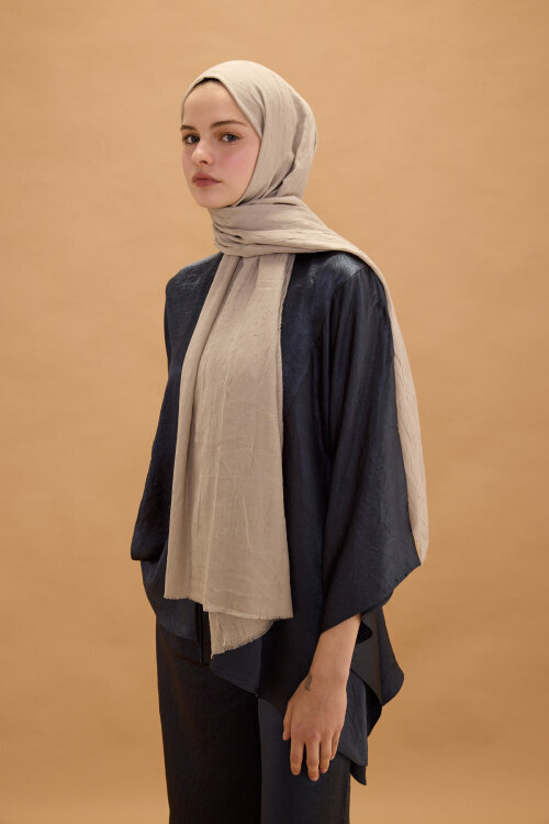 Bambu Kraş Şal - Kum - Camellia Scarfs