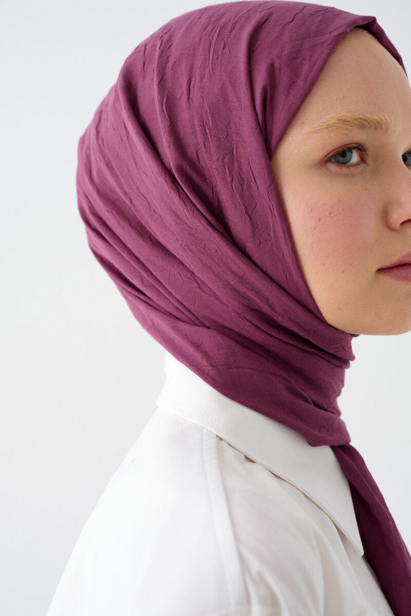 Bambu Kraş Şal - Mürdüm - 4