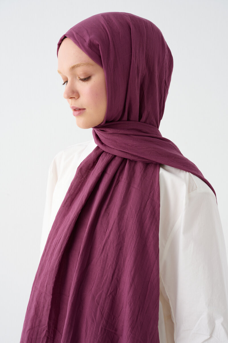 Bambu Kraş Şal - Mürdüm - 3