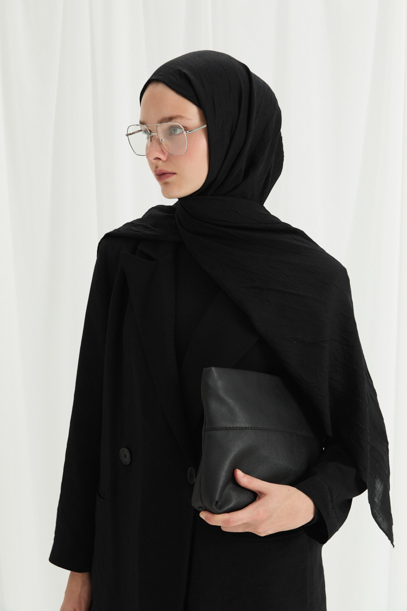 Bambu Kraş Şal - Siyah - 3