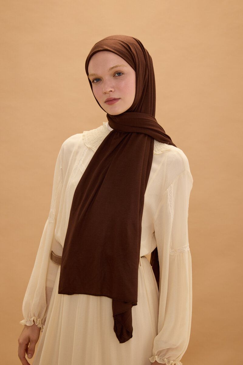 Bambu Penye Şal - Acı Kahve - 1