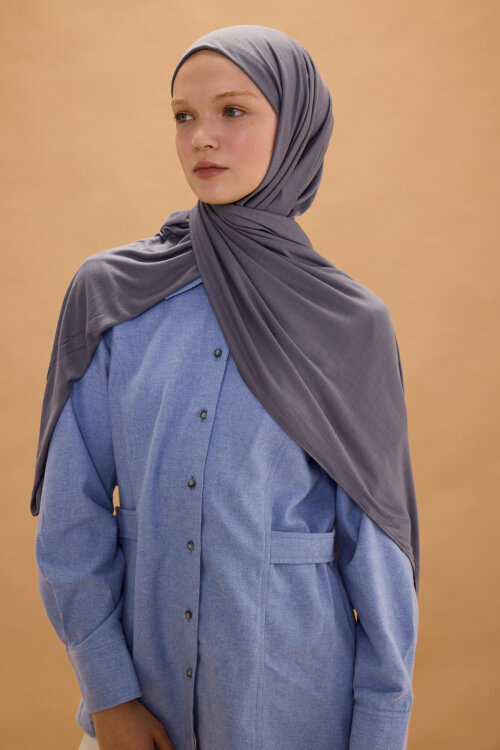 Bambu Penye Şal - Açık Gri - Camellia Scarfs (1)