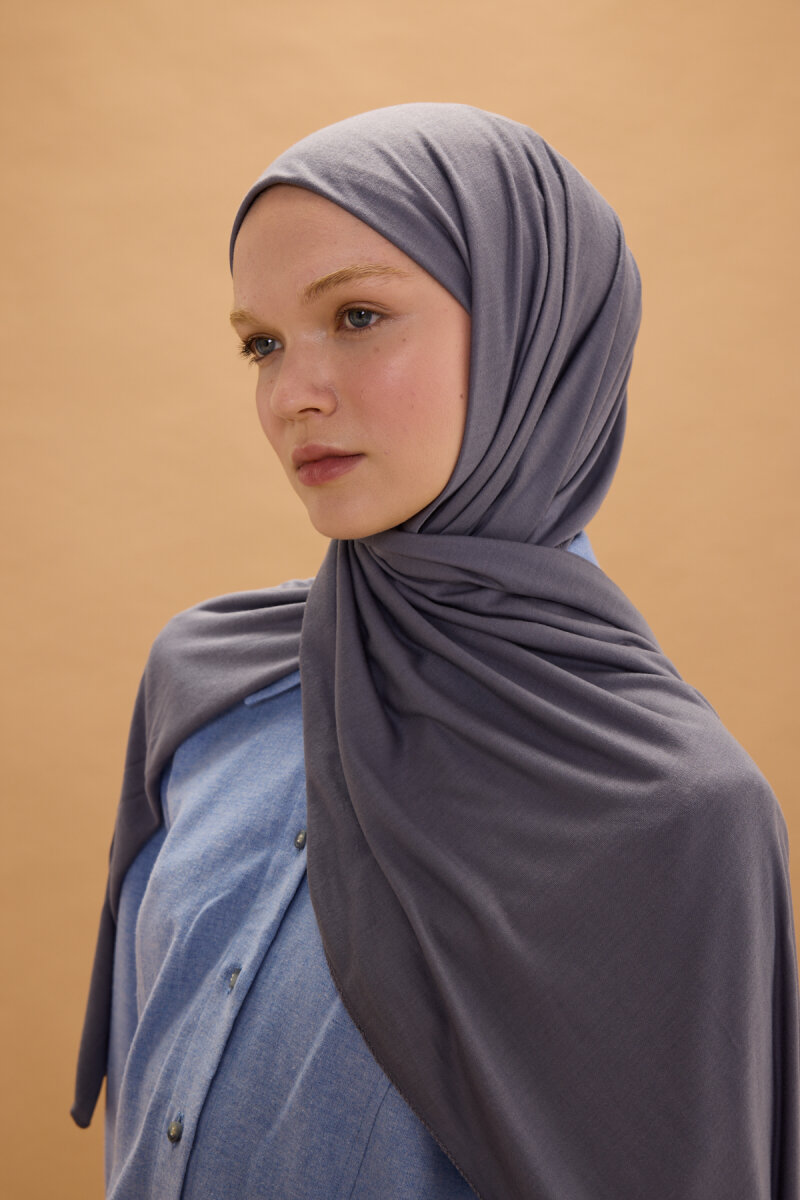 Bambu Penye Şal - Açık Gri - 4