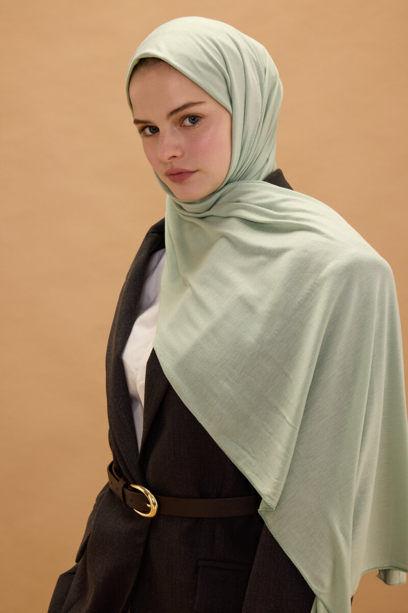 Bambu Penye Şal - Su Yeşili - 4