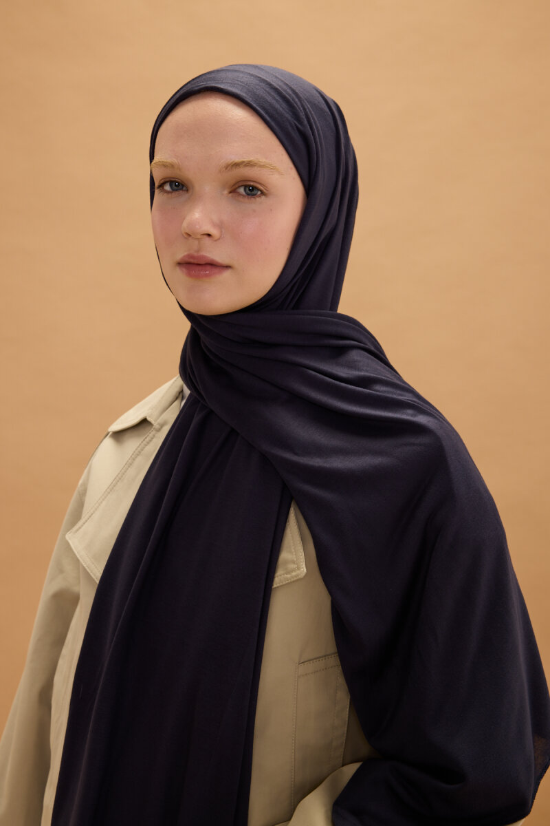 Bambu Penye Şal - Füme - 4