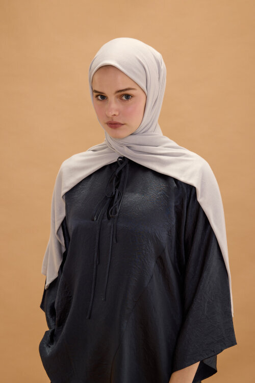 Bambu Penye Şal - Gümüş - Camellia Scarfs