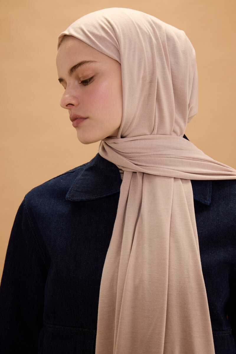 Bambu Penye Şal - Krem - 4