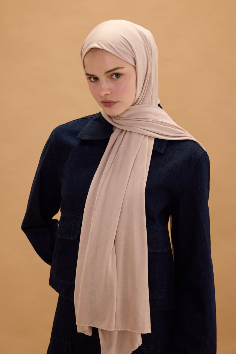 Bambu Penye Şal - Kum - 1