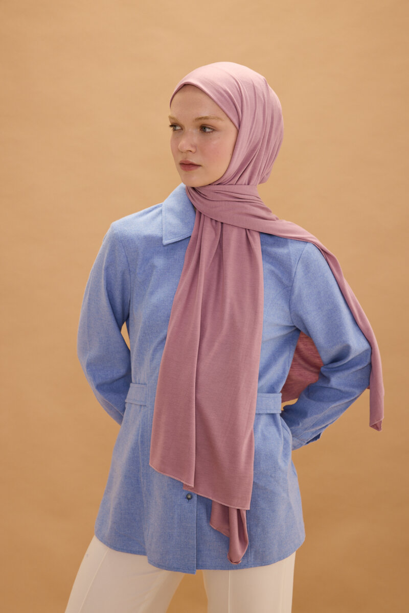 Bambu Penye Şal - Lavanta - 2
