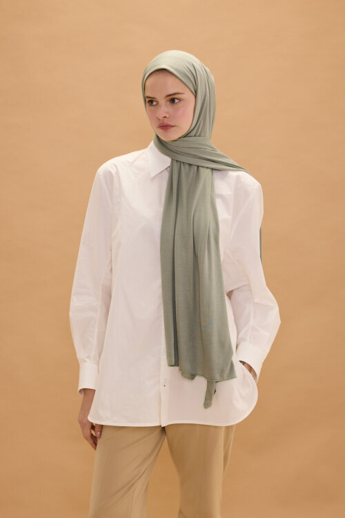 Bambu Penye Şal - Mint 