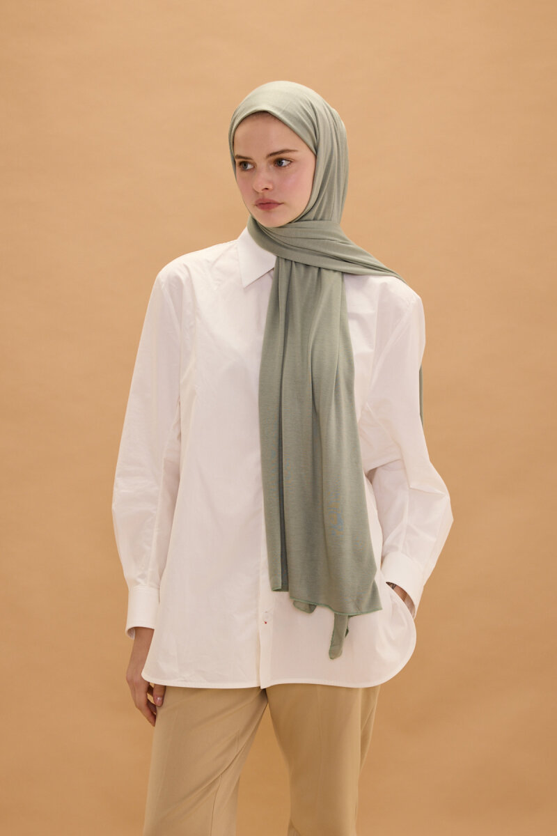 Bambu Penye Şal - Mint - 1