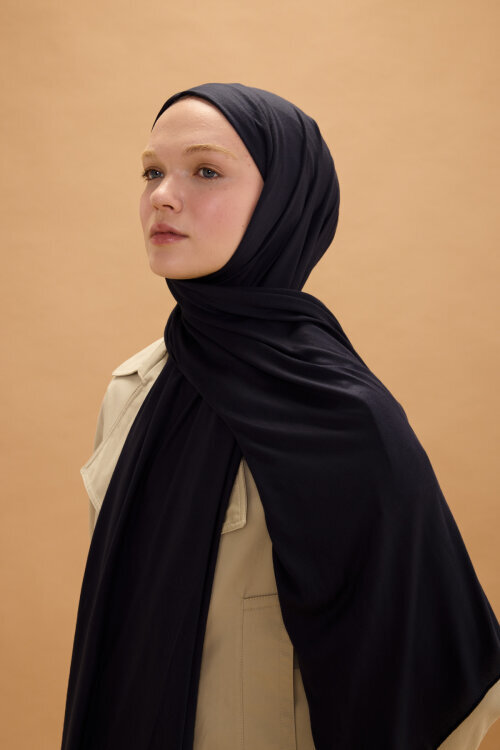 Bambu Penye Şal - siyah 