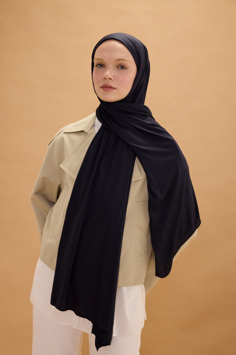 Bambu Penye Şal - siyah - 3