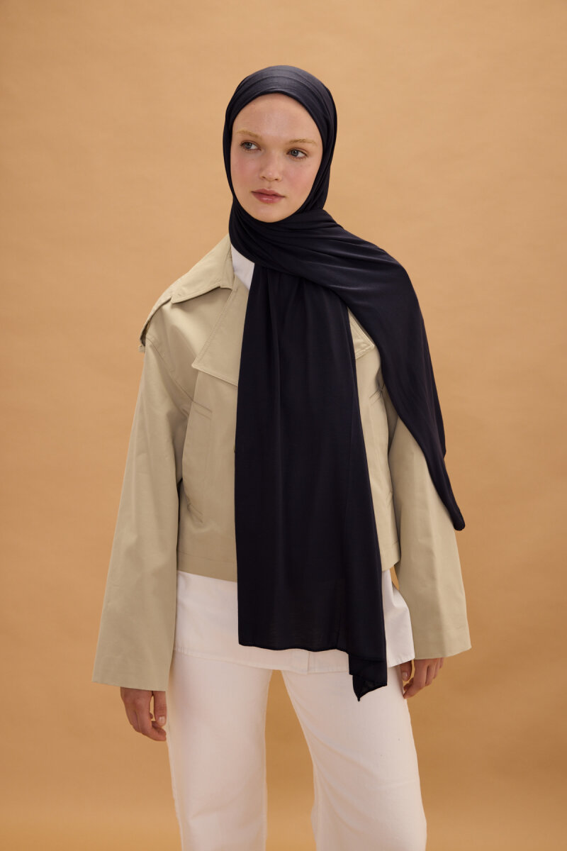 Bambu Penye Şal - siyah - 4