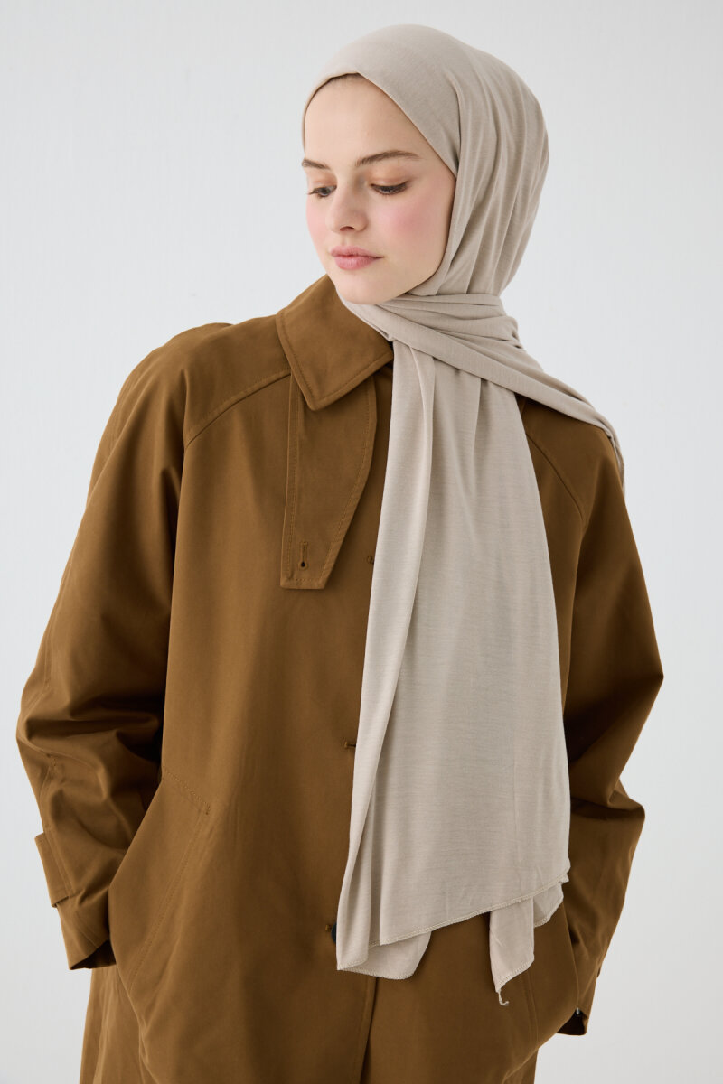 Bambu Penye Şal - Taş - 3