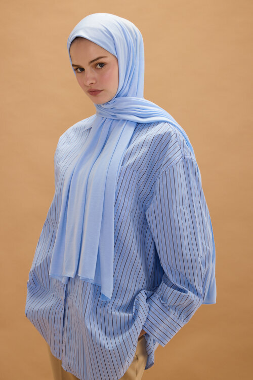 Bambu Penye Şal - Bebe Mavisi - Camellia Scarfs (1)