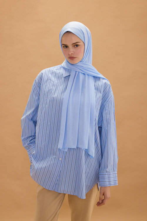 Bambu Penye Şal - Bebe Mavisi - Camellia Scarfs