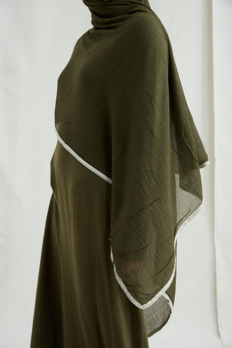 Biyeli Müslin Şal - Yeşil - 4