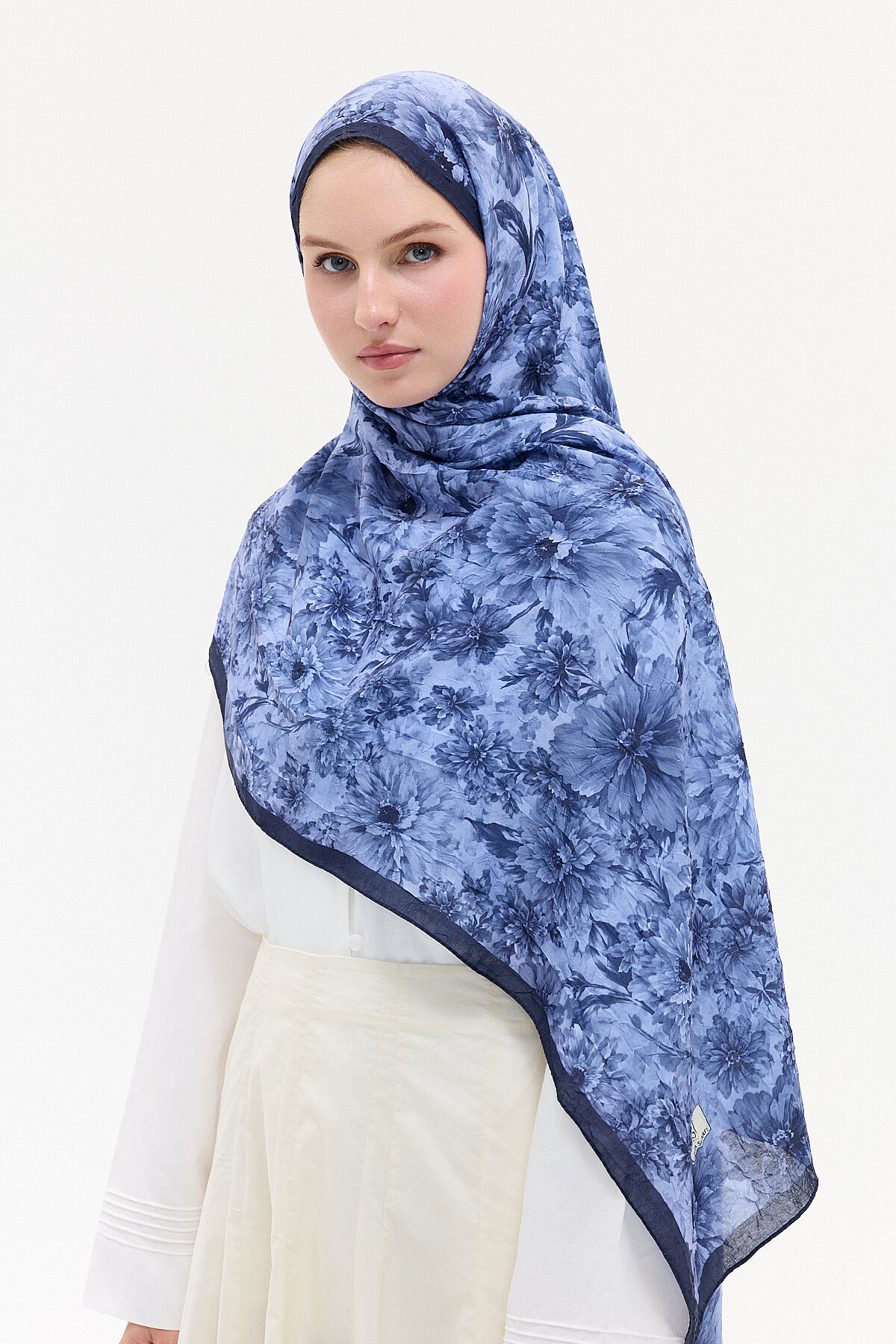 Bom Kraş Şal - Lacivert - Camellia Scarfs