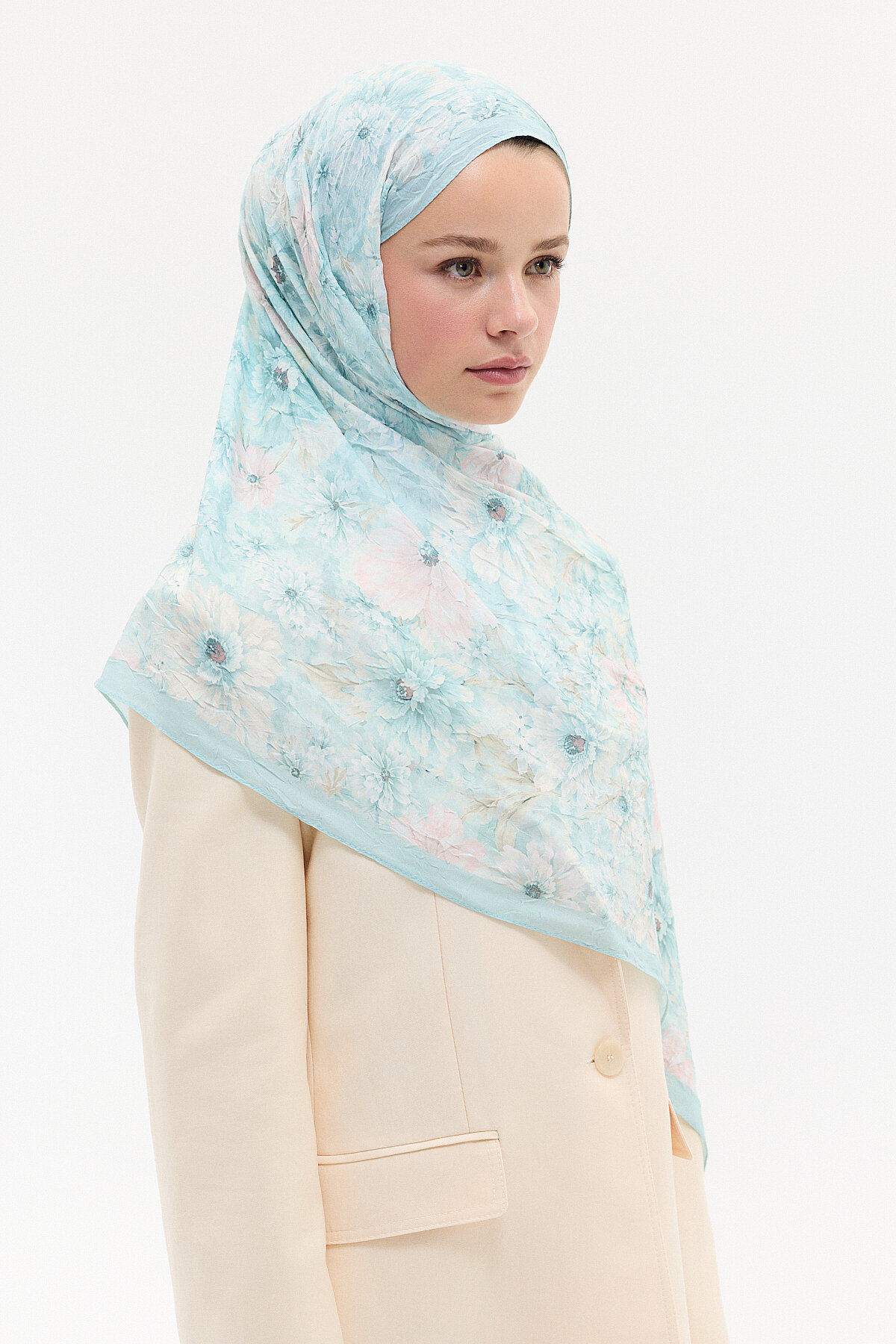 Bom Kraş Şal - Mint - Camellia Scarfs (1)