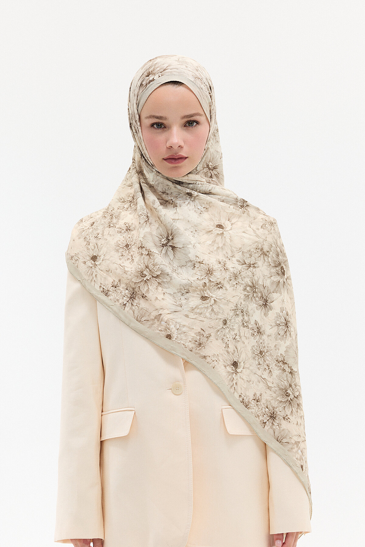 Bom Kraş Şal - Olive - Camellia Scarfs (1)