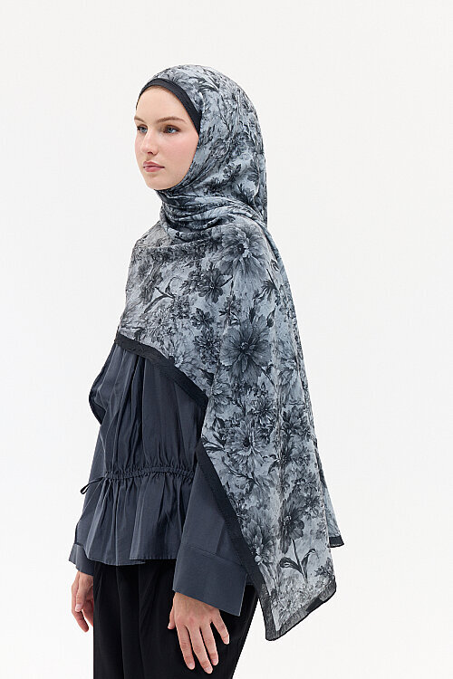 Bom Kraş Şal - Siyah - Camellia Scarfs (1)