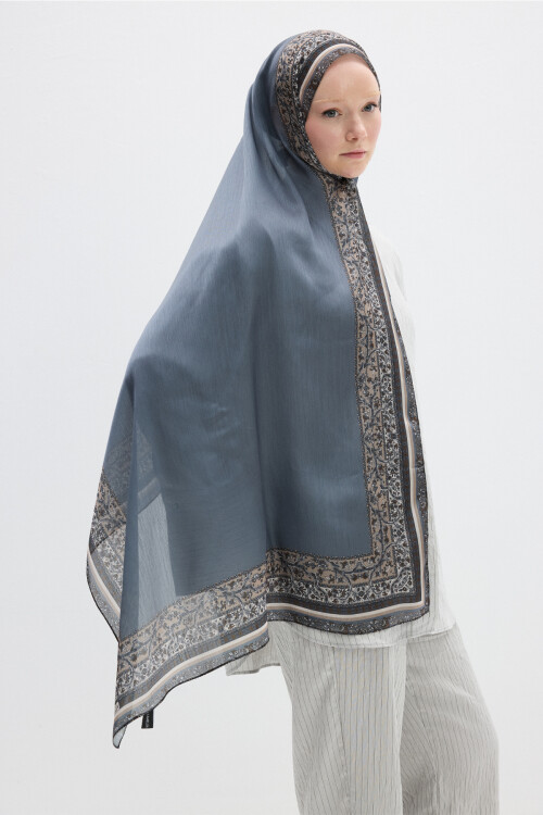 Border Shine Collection - İndigo - Camellia Scarfs (1)