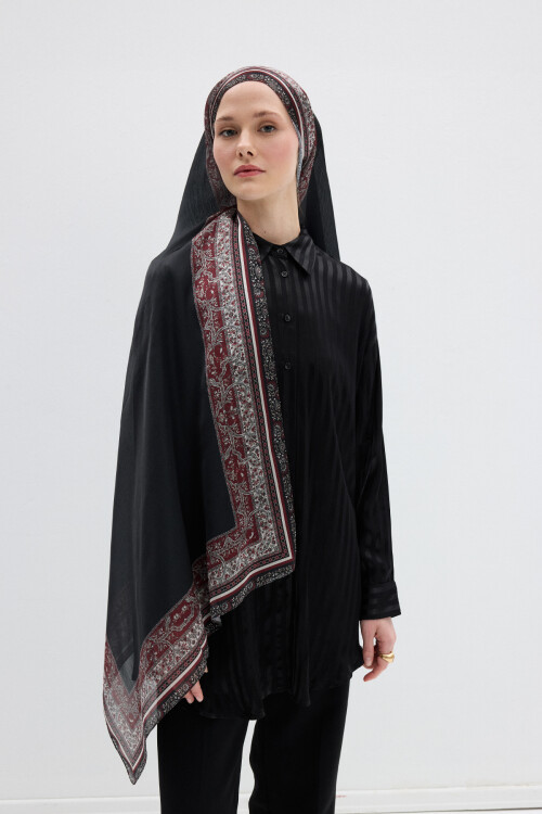 Border Shine Collection - Siyah Bordo 