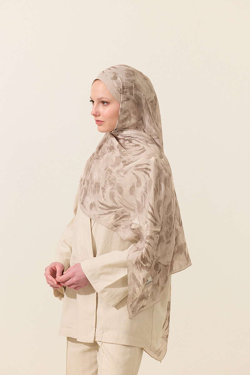 Brush Kraş Şal - Bej - 1