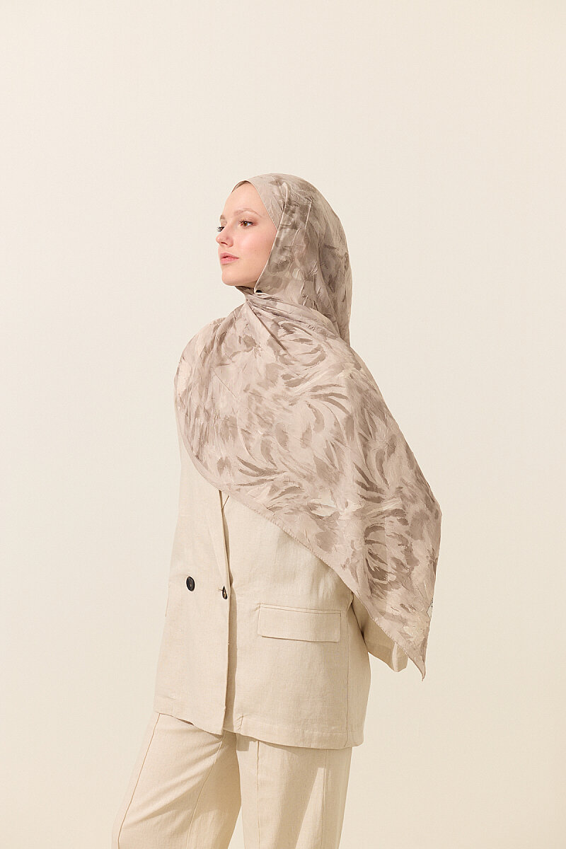 Brush Kraş Şal - Bej - 3