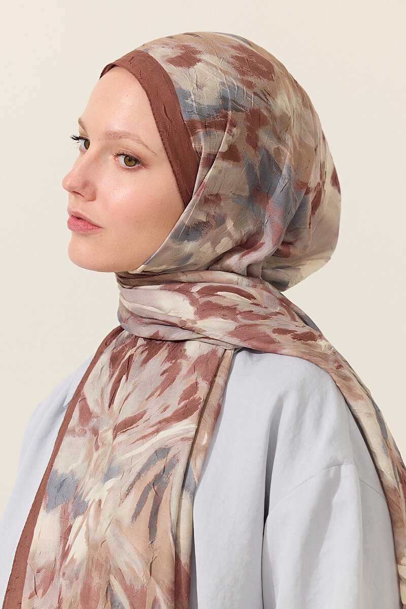 Brush Kraş Şal - Kahve - 4