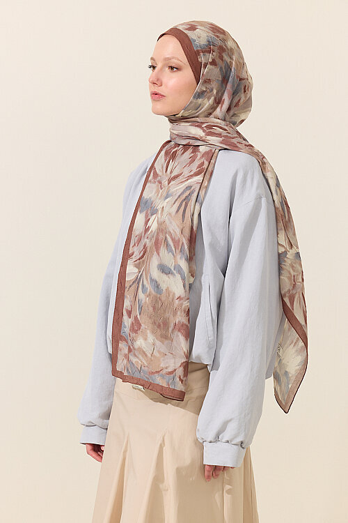 Brush Kraş Şal - Kahve - Camellia Scarfs (1)