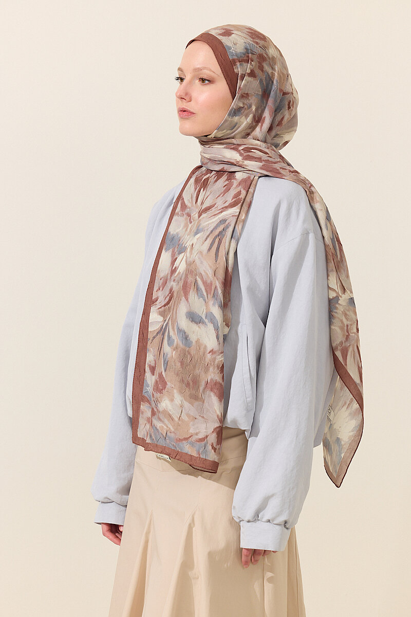 Brush Kraş Şal - Kahve - 2