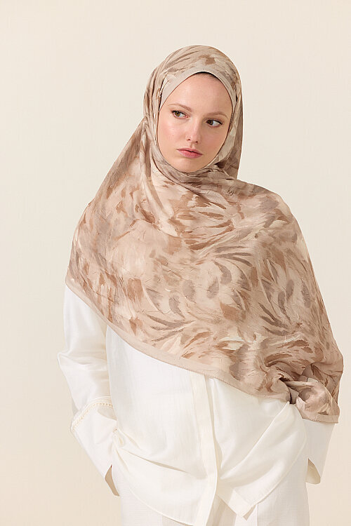 Brush Kraş Şal - Kum - Camellia Scarfs
