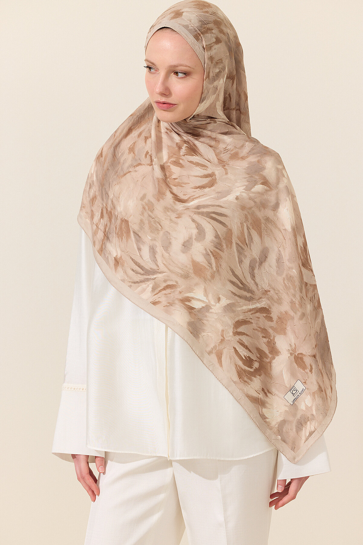 Brush Kraş Şal - Kum - Camellia Scarfs (1)