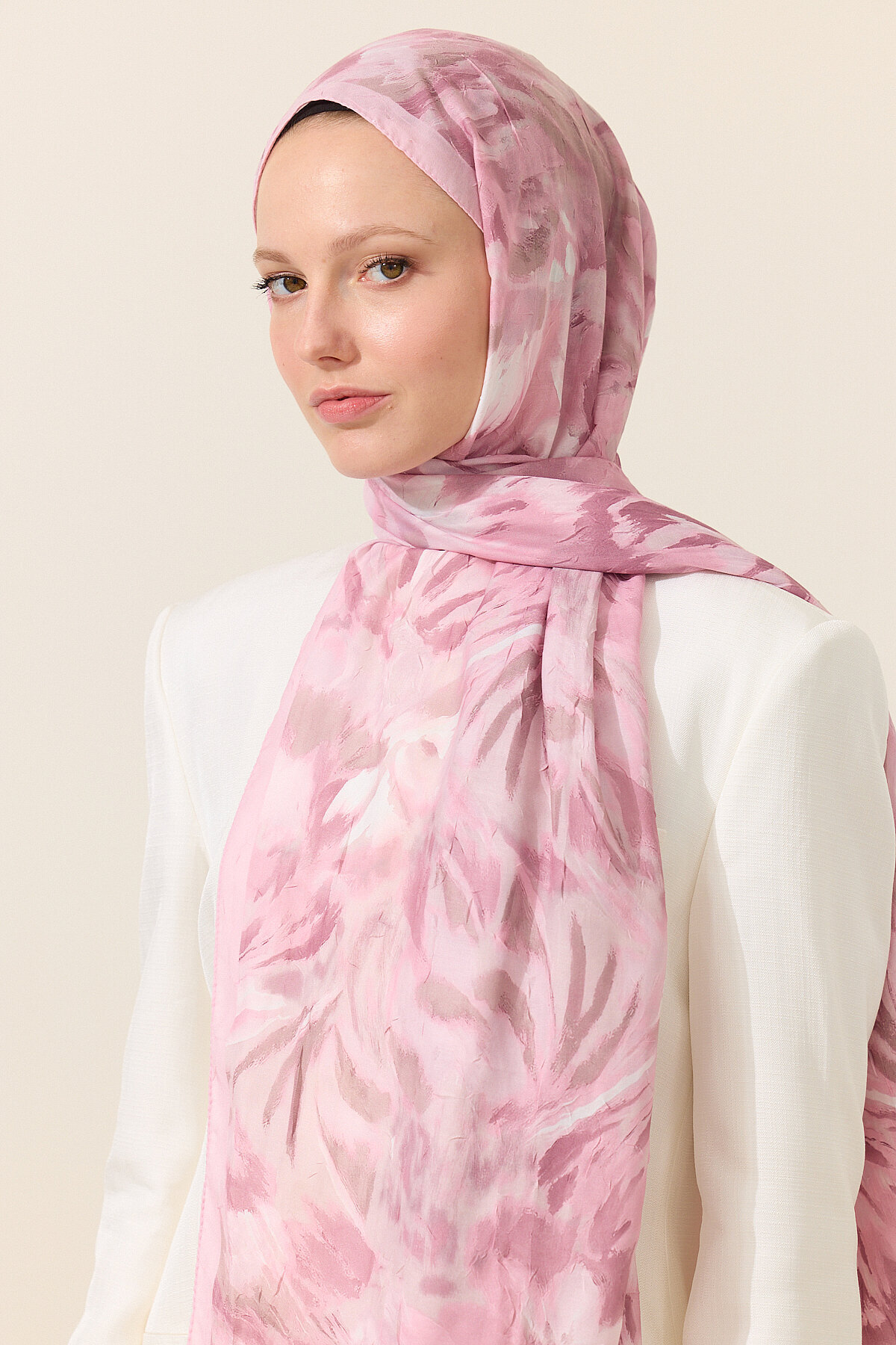 Brush Kraş Şal - Pembe - Camellia Scarfs (1)