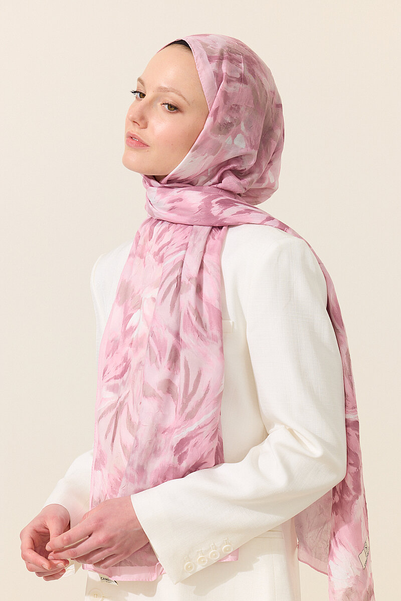 Brush Kraş Şal - Pembe - 3