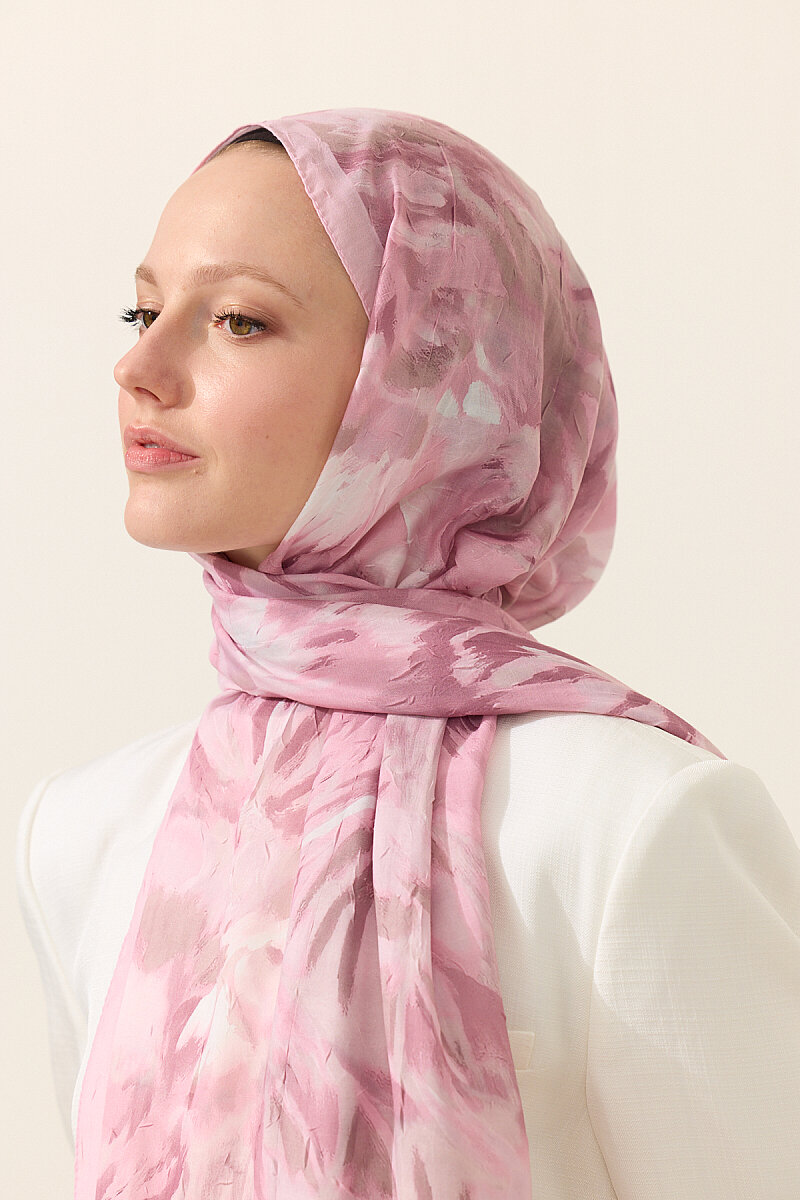 Brush Kraş Şal - Pembe - 4