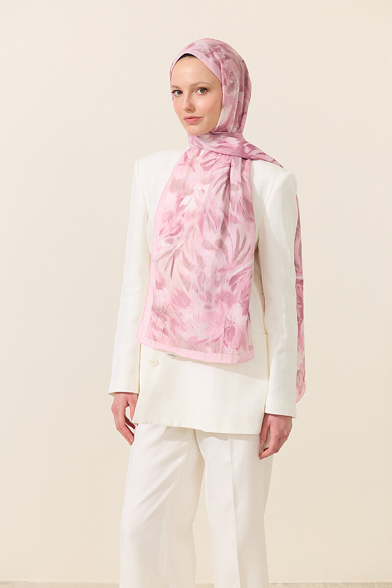 Brush Kraş Şal - Pembe - 1