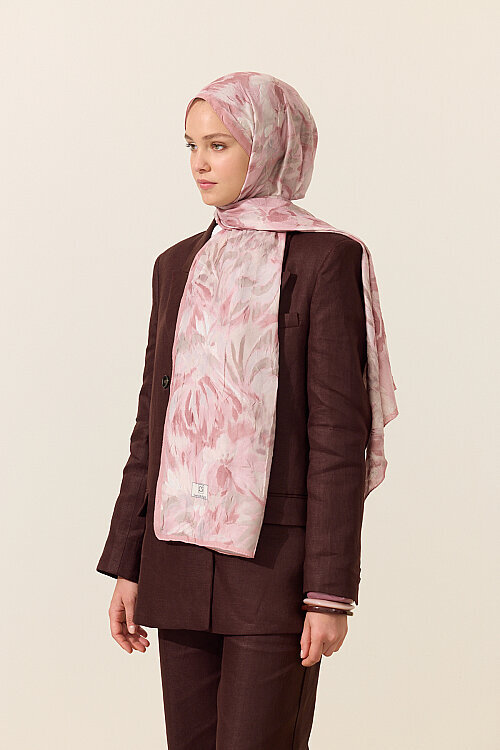 Brush Kraş Şal - Pudra - Camellia Scarfs (1)