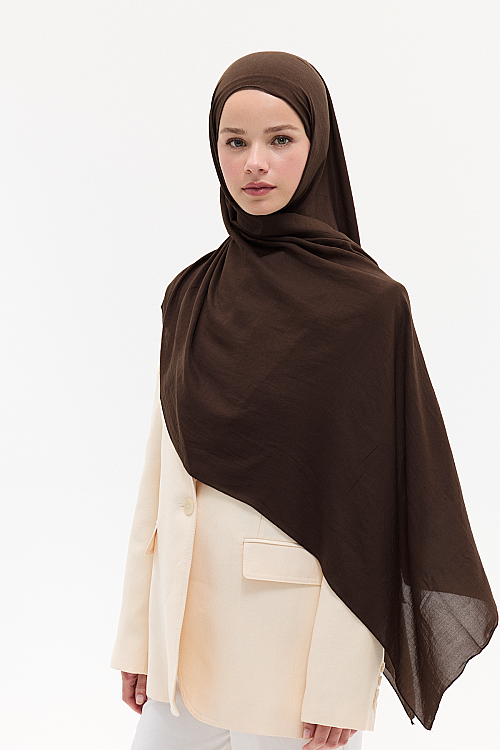 Comfort Cotton Şal - Acı Kahve - Camellia Scarfs (1)