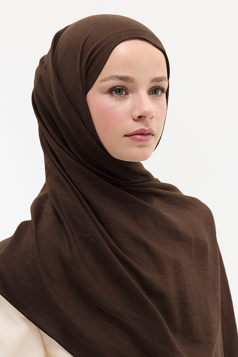 Comfort Cotton Şal - Acı Kahve - 3
